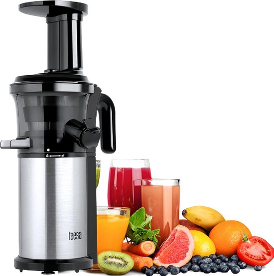 Verticale Slowjuicer met Lage Snelheid (40-65 tpm) - Behoudt Vitaminen - Zwart