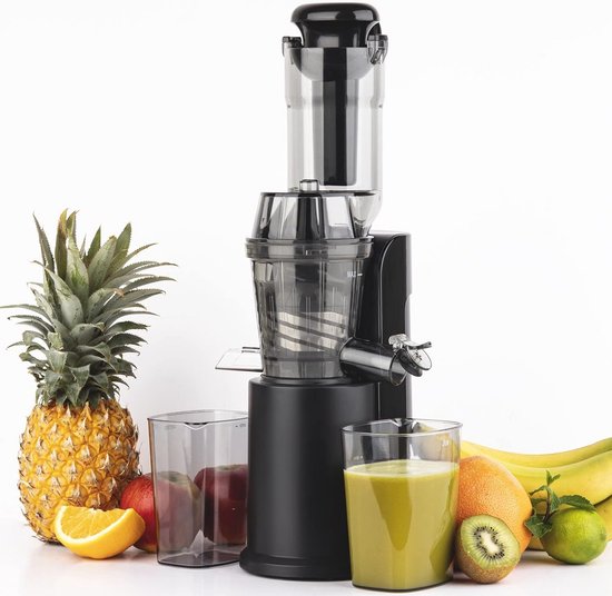 Verticale slowjuicer met lage snelheid en roestvrijstalen behuizing van Merkloos