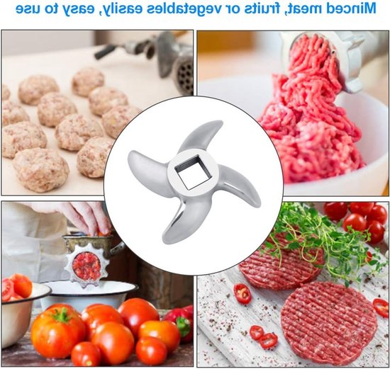 Vervangend mes voor vleesmolen, roestvrijstalen accessoires voor vleesmolen en blender, reserveonderdelen voor keukenmachines van Merkloos
