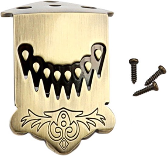 Vervangende 8-String Mandoline Tailpiece met Schroeven voor Muziekinstrumenten - Duurzaam en Betrouwbaar Accessoire voor Mandoline en Gitaar van Merkloos
