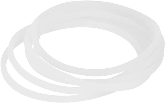 Vervangende Afdichtring Mixers - O-ring Keukenmachine - Mixer Repareren - Flexibele Rubberen Ring - 8.4 cm Diameter - Wit van Merkloos