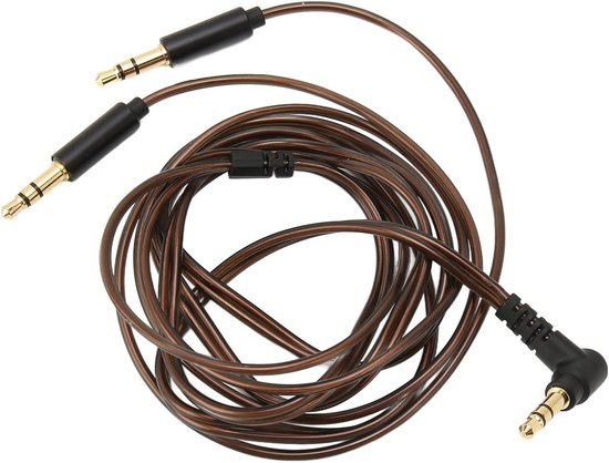 Vervangende Audiokabel voor Hoofdtelefoons zoals Sundara, Arya en Ananda - 3.5mm naar Dubbele 3.5mm Kabel voor Verbeterde Geluidskwaliteit en Comfort van Merkloos