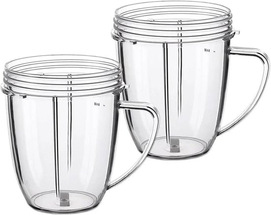 Vervangende Beker - Mixer Mok - Smoothies Maken - Met Handvat - 18oz - Transparant