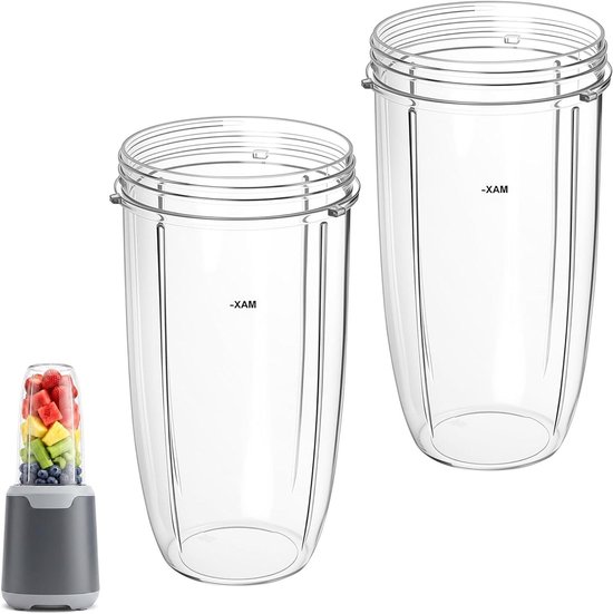Vervangende Bekers - Sapcentrifuge Kannetjes - Smoothies Maken - Grote Capaciteit - 950 ml - Transparant