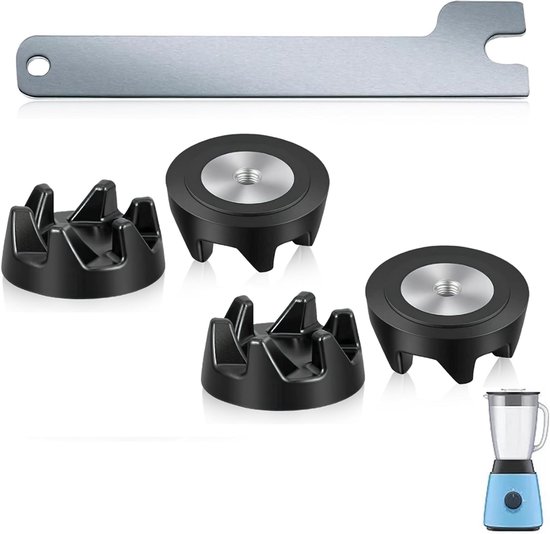 Vervangende Blender - 4 Stuks Koppeling - Met Moersleutel - Geschikt Voor Kitchenaid Blender Ksb5 Ksb3 - Blenderkoppelingen - Blenderaccessoires - Koppeling Met Verwijdergereedschap - Geschikt Voor Wp9704230vp Wp9704230 Ps1174692 - Zwart