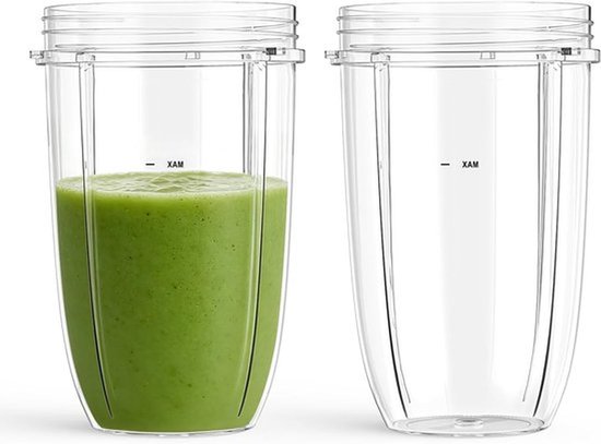 Vervangende Blender Cups 2-Pack 24oz voor - Geschikt voor 600W en 900W Extractor Blades, Duurzaam en Lichtgewicht Kunststof