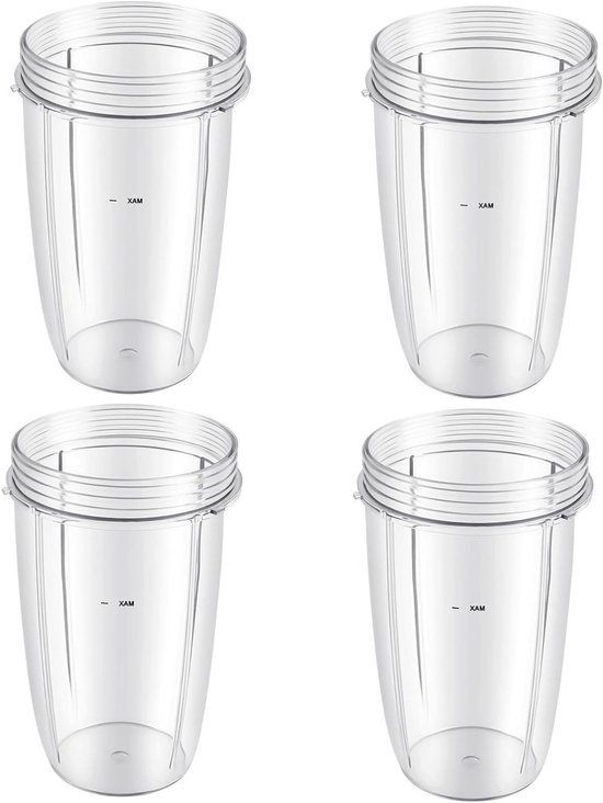 Vervangende blenderkopjes 4-pack voor 600W en 900W blenders, sapcentrifuge bekers en accessoires van Merkloos