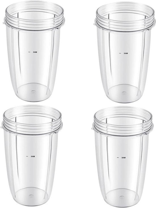 Vervangende blenderkopjes 4-pack - voor 600W en 900W blenders, sapcentrifugebekers en accessoires