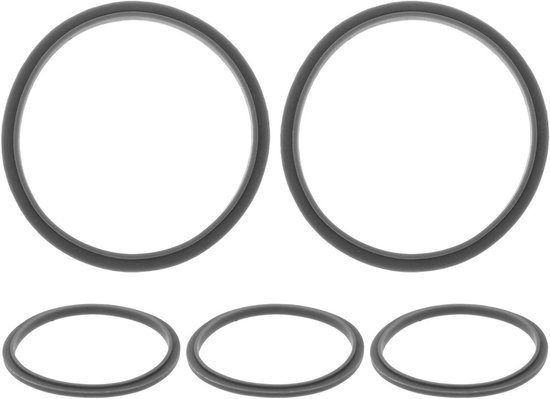 Vervangende Blenderpakkingen - O-ring Afdichtingen - Lekkage Voorkomen - Naadloze Verbinding - 9 cm diameter - Grijs