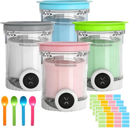 Vervangende Container voor Ninja Creami Deluxe - IJscontainer en Deksel Accessoires voor IJsbereider NC700/NC701 - Ideaal voor IJs en Sorbet