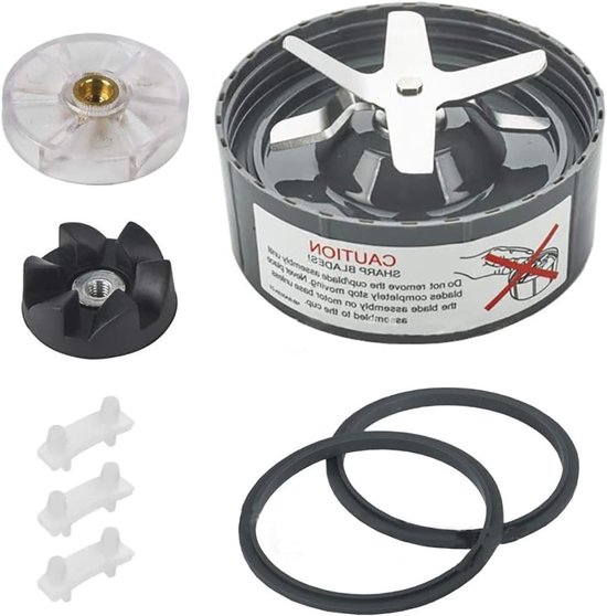 Vervangende Extractor Blade voor Nutribullet met Siliconen O-Ringen en Antivibratie Pad voor 600W en 900W Modellen