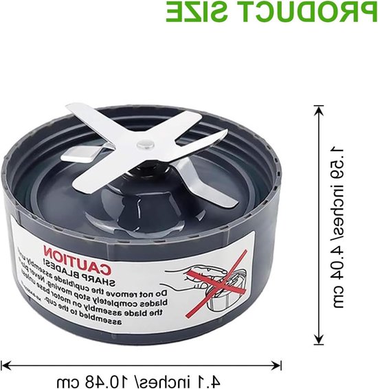 Vervangende Extractor Mes voor NutriBullet 600W/900W - Inclusief Siliconen Rubberen O-ringen en Gaskets voor Blender Onderdelen en Accessoires