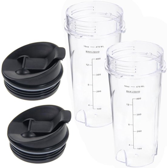 Vervangende kom van 473 ml (16 oz) voor de Ninja QB3001SS blender