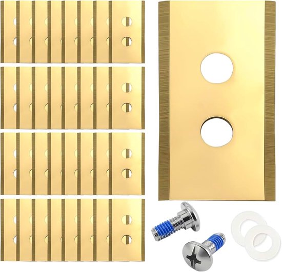 Vervangende messen compatibel met Manmotion Luba & Luka - zwarte maaibladen met titaniumcoating - 36 stuks met schroeven en ringen voor duurzaam, scherp en efficiënt maaien