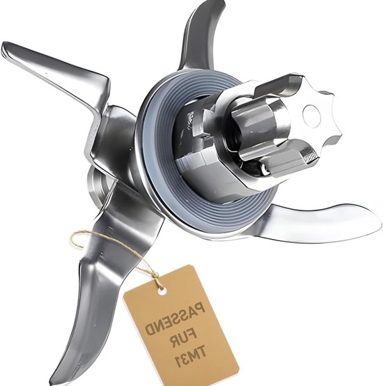 Vervangende messen voor Thermomix TM31, hoogwaardige roestvrijstalen messen met 4 scherp geslepen bladen voor optimale prestaties en duurzaamheid van Merkloos