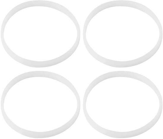 Vervangende O-Ring voor Juicer en Blender - 10 cm Witte Rubber Sealing Ring Gasket, Set van 4, Ideaal voor Vervanging van Slijtage en Lekpreventie van Merkloos