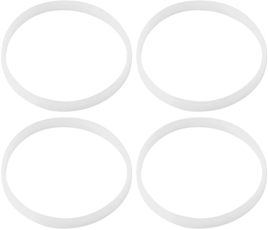 Vervangende O-Ring voor Juicer en Blender - 10 cm Witte Rubber Sealing Ring Gasket - Set van 4 Stuks voor Optimale Dichtheid en Prestaties