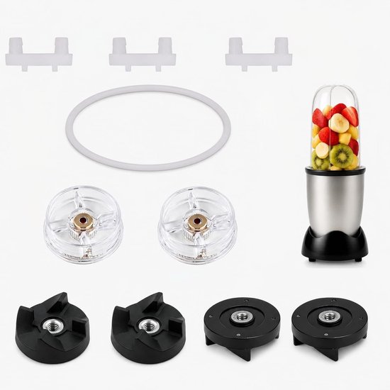 Vervangende Onderdelen voor Blender: 2 Basisringen, 4 Mesjes, 3 Kussens en 1 Sealing Ring voor Optimale Prestaties en Duurzaamheid