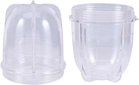 Vervangende Plastic Juicer Cups voor Blender, Set van 2, Geschikt voor Mixers en Sapcentrifuges, Duurzaam en Transparant