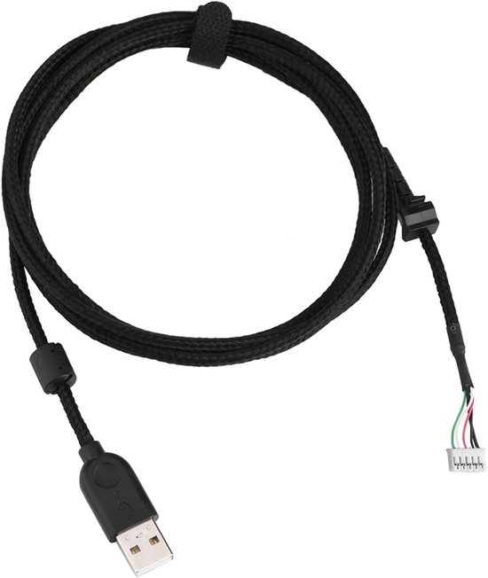 Vervangende USB Muiskabel Zwart 2,19 Yd - Plug & Play Muiskabel voor PC en Laptop van Merkloos
