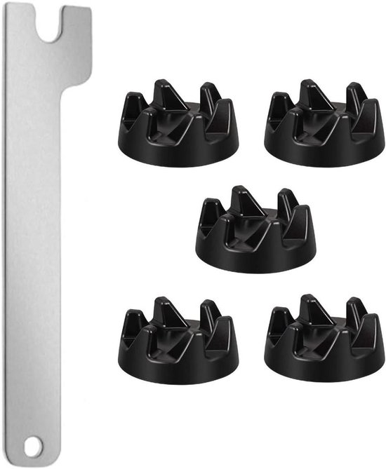 Vervanging Blender Koppeling - 5 Pack - Rubber - Gear - Sleutel - KitchenAid Compatibel - Zwart. van KitchenAid