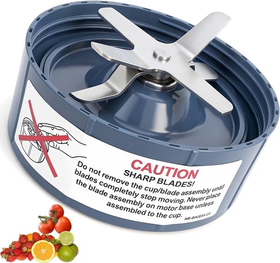 Vervanging extractormes - Mengbladen - Sapcentrifuge messen - Vervangend Extractorblad - Sapcentrifuge accessoires - blendermessen - blender vervangingsmes - Geschikt Voor Nutribullet 600w/900w - grijs