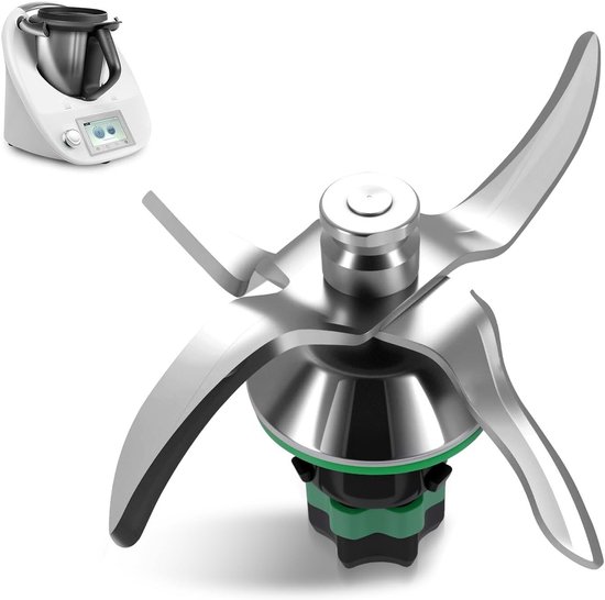 Vervangingsmes voor Thermomix TM6, hoogwaardig roestvrijstalen mes voor mixen, hakken en pureren van ingrediënten, ideaal voor keukenaccessoires en eenvoudig schoon te maken
