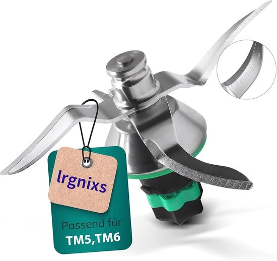 Vervangingsmes voor Thermomix TM6/TM7 - Roestvrijstalen mengmes met afdichtring, keukenaccessoires en reserveonderdeel voor keukenmachines, ideaal voor koken en bakken, geschikt voor diverse recepten en gebruiksgemak.