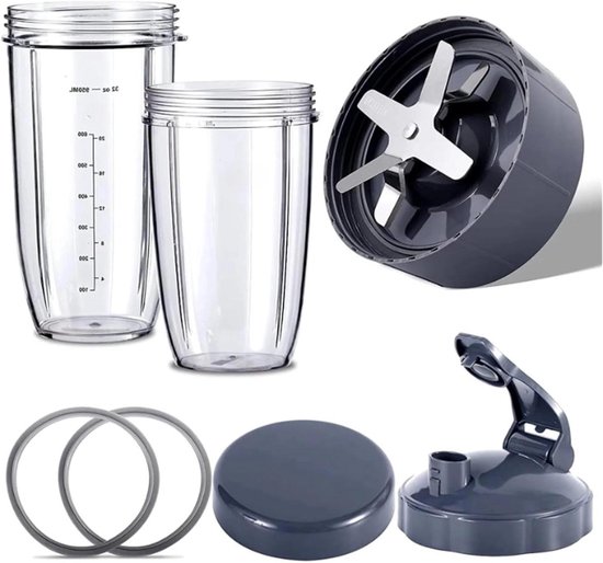 Vervangingsonderdelen Blender - Blender Accessoires - Smoothie Maken - 6 Roestvrijstalen Bladen - 32oz en 24oz - Transparant