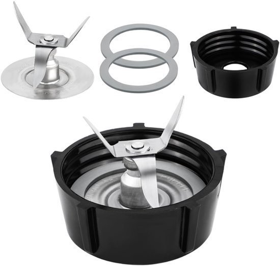 Vervangingsonderdelen voor de Blender, Blenderijsmes met Bodemdop van de Kan en 2 Rubberen O-ringafdichtingspakkingen Geschikt voor Osterizer Blenders Accessoires blender onderdelen van Merkloos