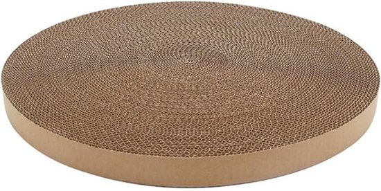 Vervangingspads voor Krabpalen voor Katten, Ronde Kartonnen Krabpads, Ideaal voor Actief Spelen, Diameter 38 cm, Hoogte 2,8 cm, Duurzaam en Gemakkelijk te Vervangen