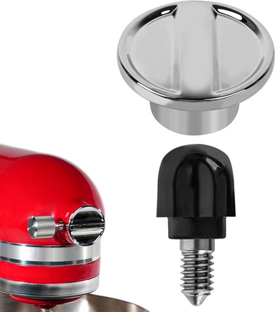 Vervangingsset mixeronderdelen - Zinken legering naafbevestigingskap - Bevestigingsschroef - Accessoires - KitchenAid - Staande mixers 4,3 & 4,7 liter Tilt-Head - Compatibel met merk van Merkloos