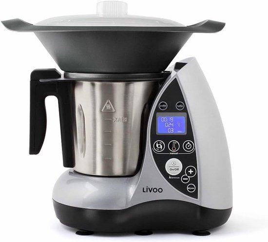 Verwarmde Keukenmachine met 12 Functies - 3L, 12 Standen, 60 Minuten Timer, 20 °C tot 120 °C van Merkloos