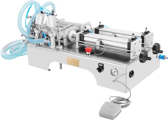 VEVOR 10w Vulmachine Voor Vloeistoffen 100-1000ml Vloeistofvulmachine Vulmachine Voor Vloeistoffen Met Dubbele Kop van Merkloos