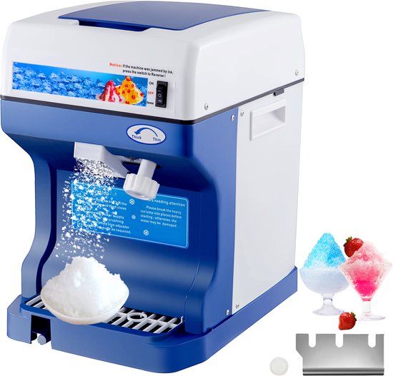 VEVOR 120kg/u Sneeuwkegelmachine Ijsscheerapparaat Sneeuwkegel Bevroren Ijs Scheren Slushie Maker Commerciële Machine van Merkloos