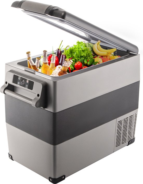 VEVOR Auto Koelkast Compressor, 220 V 45 W Auto Koelkast Mini, 55 L Mini Koelkast, Met Batterij Beschermingssysteem En 2 Stroomkabels, Veel Gebruikt Veel Plaatsen, Boot, Vrachtwagen, Auto Enzovoort van VEVOR