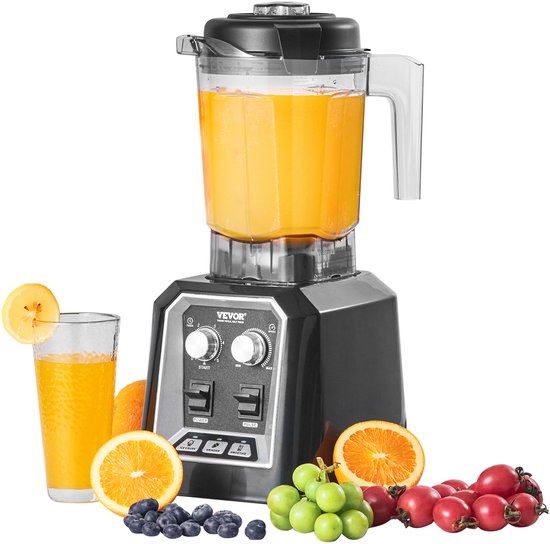 VEVOR Blender CommerciëLe Standmixer Smoothie Maker 2L Universele Mixer 2200W van Vevor