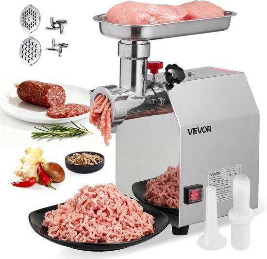 VEVOR CommerciëLe Elektrische Vleesmolen 2,04 KG/Min Worstmaker Keuken