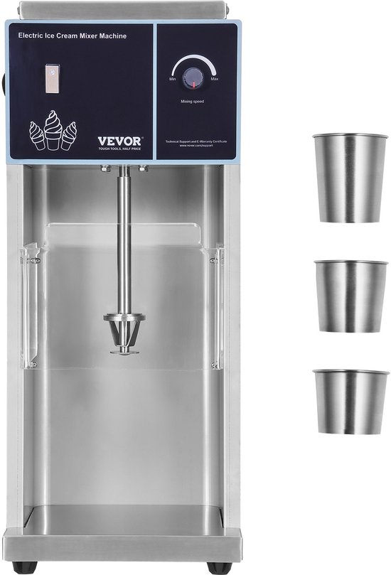 VEVOR Commerciële Ijsmixer 400W Ijsmixer 304 Roestvrij Staal van Vevor