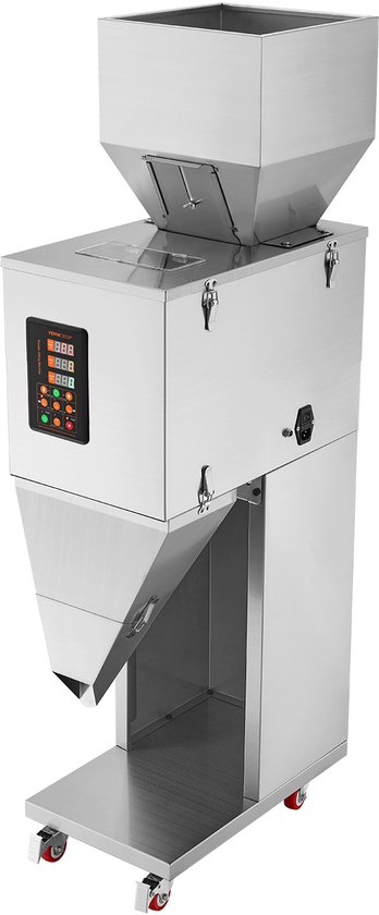 VEVOR Deeltjesvulmachine, Automatische Vulmachine van 0,022-2,2lbs/10-1000g met Voetpedaal, Roestvrijstalen Weegvulmachine, Weegvulmachine voor Bonen, Zaden, Granen, Thee, Korrelsverpakking van Merkloos