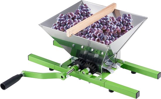 VEVOR Fruitmolen Appelmolen Cider Maken 7l Roestvrijstalen Druivenpers van Merkloos