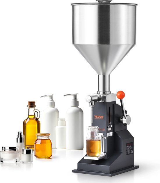 Vevor - Handmatige Vulmachine - Vloeistofvulmachine - 5-50ml - 10L Trechter - Verstelbare Capaciteit - Voor Diverse Vloeistoffen van Merkloos
