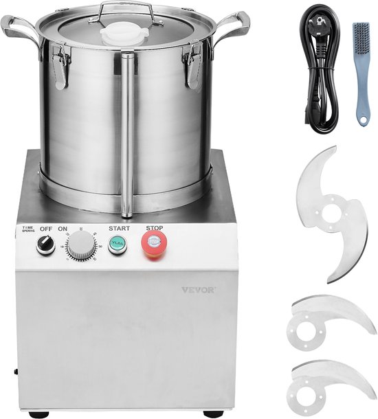 VEVOR Keukenmachine Groentenhakmolen Food Grade RVS Mixer 15L van Merkloos