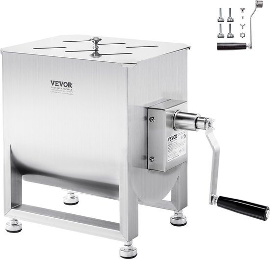 VEVOR Vleesmenger Handmatig 30L Mengmachine voor Vleesverwerking Gehakt van Merkloos