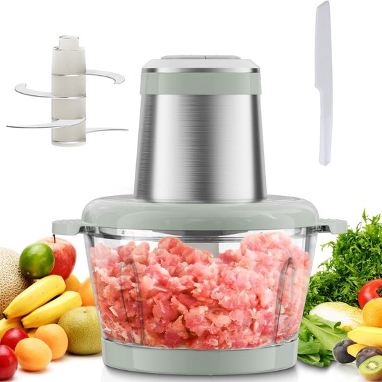 VH Supplies @ Hakmolen - Mixer - Hakapparaat - 2L - 400W - 4 Messen van Merkloos