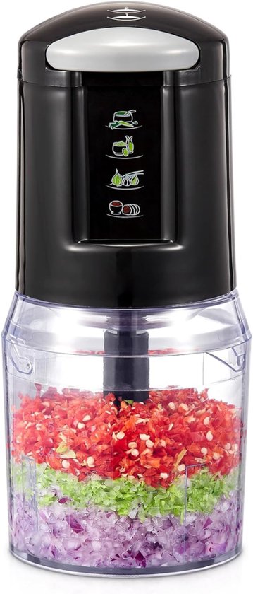 VH Supplies®Hakmolen - Mixer - Hakapparaat - 500 ml - 300W - 4 Messen van Merkloos