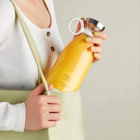 Viatel Mini Portable Blender - Smoothie blender - Portable blender - 350 ML - Draadloos opladen - Draagbare mixer - Wit van Viatel