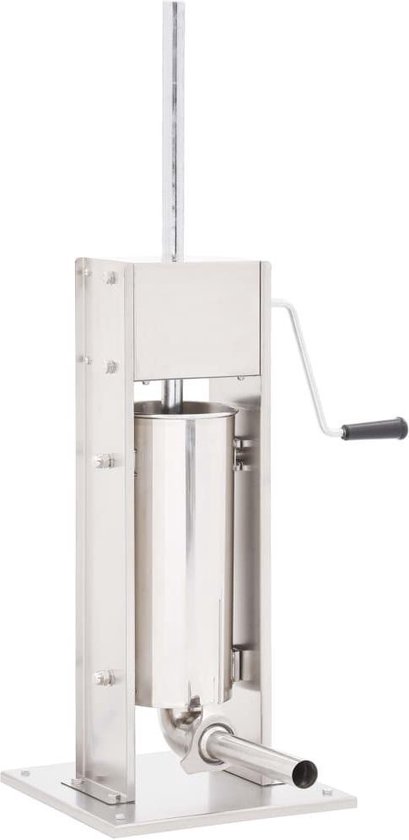 vidaXL Worstenvuller handmatig 5 L roestvrij staal zilverkleurig van Merkloos