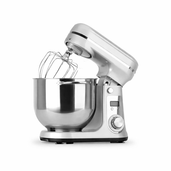 VIEMAE Deegmachine - Kneedmachine - Elektrische Deegmixer - Keukenmachine - RVS - 6L - 6 Versnellingen - Stille Motor - Zilver van Merkloos