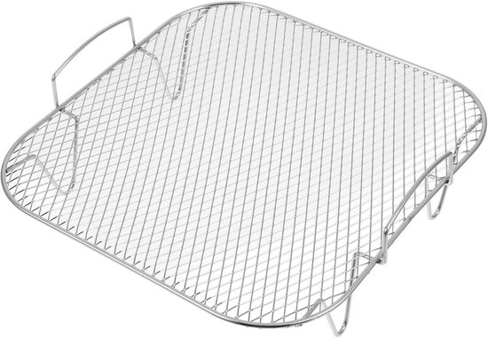 Vierkant RVS Air Fryer Grill Rack voor Stomen en Grillen van Meerdere Gerechten in de Keuken